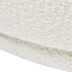 English Elm Jennifer Taylor Home - Aire 75" RAF Rounded Chaise Lounge in Ivory Bouclé — Benchmade, Scandinavian Pill-Seat, Pine Frame B2719P238297