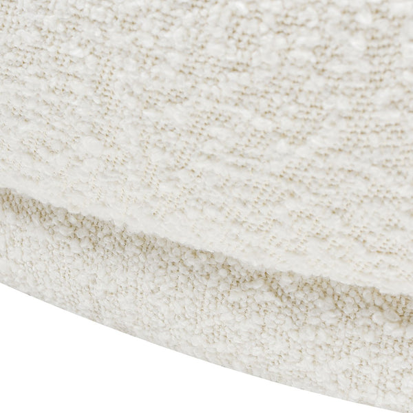 English Elm Jennifer Taylor Home - Aire 75" RAF Rounded Chaise Lounge in Ivory Bouclé — Benchmade, Scandinavian Pill-Seat, Pine Frame B2719P238297