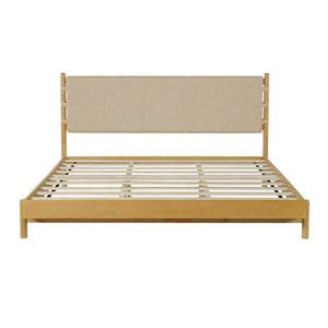English Elm Christopher Knight Home® - Modern King Bed Frame Set with Two Nightstands, Sleek Wood Platform Bed with Headboard & Storage Drawers Beige,Natural N770S498N97A98A