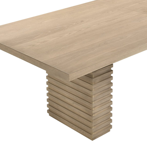 English Elm Christopher Knight Home® - 95Inches Contemporary Industrial Dining Table In Light Ash - Seats 6-10, Durable, Stylish Centerpiece N771P346933A_N771P346934A