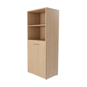 English Elm Stretchable expandable office desk with magnetic fold, lockable casters, adjustable shelves for storage and space-saving Natural Wood W509P355681