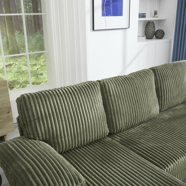 English Elm Modern U-Shaped 4-Seat Sofa With Double Chaise - Luxurious Velvet Couch For Stylish Living Spaces W2705S00016-GIGA