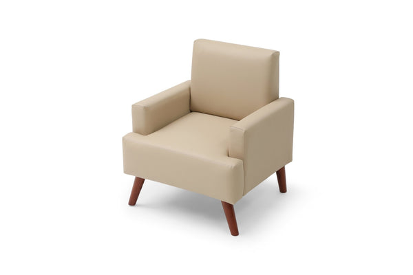 English Elm Ventura Tufted Velvet Accent Chair Compact Button Detail for Living Room or Bedroom Beige B078P497892