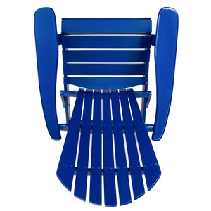 English Elm Christopher Knight Home® - Malibu Foldable Adirondack Chair - Coastal Blue Acacia Wood, Rustic Design With Comfort & Style N770P241668C