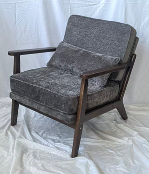 English Elm Mid-Century Modern Accent Chair - Elegant Vintage Luxury Leisure Chair For Stylish Living Spaces W1893P395634
