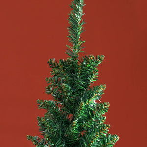 English Elm 7ft Matte Black Pencil Christmas Tree with 250 Warm Led Lights for Small Spaces T3971P400969
