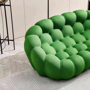 English Elm [ Modern Loveseat Bubble Sofa Couch 74.8" Two-Seater Upholstered Mesh with High-Density Foam, Chic Salon Accent Green W1765P237615