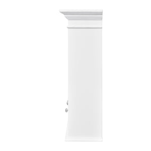 English Elm 40" Medicine Cabinet with Mirror, 6 Adjustable Shelves, Wall-Mounted Bathroom Organizer, White Modern Design N710P264317K