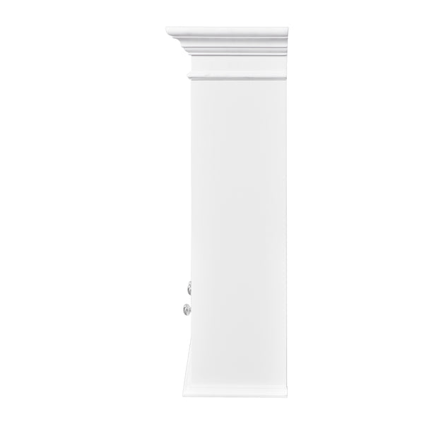 English Elm 40" Medicine Cabinet with Mirror, 6 Adjustable Shelves, Wall-Mounted Bathroom Organizer, White Modern Design N710P264317K