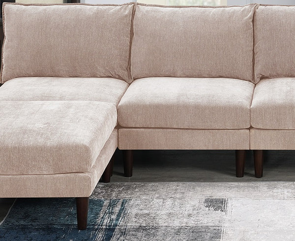 English Elm Beautiful Blush One Arm Chair Morgan Suede-Like Upholstery Plush Cushion Wood Legs Modern Luxury Seating 92 Pink 33 L x 27 W x 14 H B011P278578