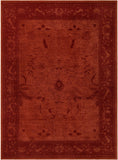 Unique Loom La Jolla Floral Machine Made Floral Rug Rust Red, Rust Red 9' 0" x 12' 0"