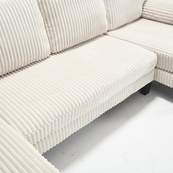 English Elm U-Shaped 4-Seat Sofa With Double Chaise - Luxurious Velvet Comfort For Modern Living Spaces W2705S00014-GIGA