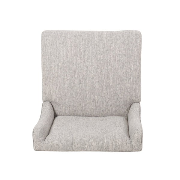 English Elm Christopher Knight Home® - Vienna Tufted Wingback Counter Stools Set of 2 — Elegant Fabric Seating, Button-Tufted Comfort, Durable Rubberwood Frame Light Grey+Natural 64853.00LGRY