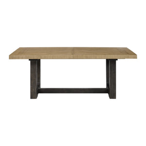 English Elm Wallace & Bay - Caramel Dining Table: Stylish Trestle Design With Rich Wood Finish, Perfect For Family Meals & Entertaining B361P406178-GIGA