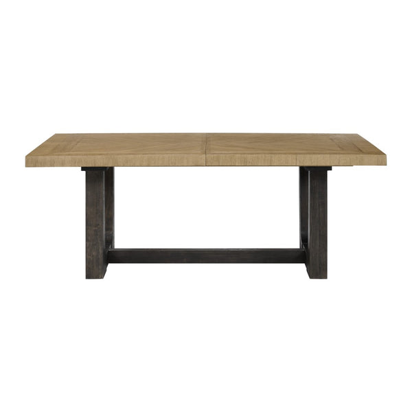 English Elm Wallace & Bay - Caramel Dining Table: Stylish Trestle Design With Rich Wood Finish, Perfect For Family Meals & Entertaining B361P406178-GIGA