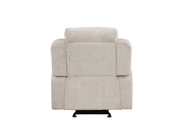 English Elm Galya Light Gray Chenille Motion Glider Recliner with Storage Arm, Pocket Coil Seat, Manual Recline B2726P291023