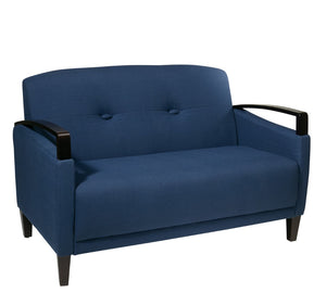 OSP Home Furnishings Main Street Loveseat Woven Indigo