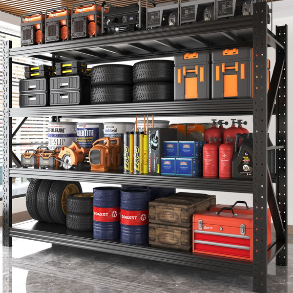 English Elm Garage Steel Shelving Unit Heavy Duty Adjustable Industrial Storage Rack for Pantry T5667P500107