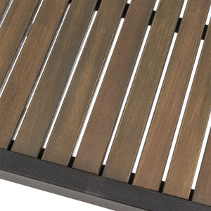 English Elm Christopher Knight Home® - BRIDGET Acacia Wood and Metal Dining Chair Set of 2 — Weather-Resistant Vertical Slat Design, Durable Grey 63338.00GRY