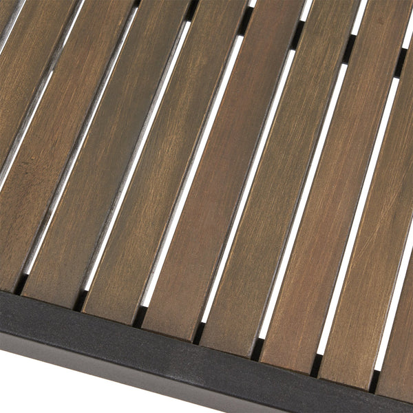 English Elm Christopher Knight Home® - BRIDGET Acacia Wood and Metal Dining Chair Set of 2 — Weather-Resistant Vertical Slat Design, Durable Grey 63338.00GRY