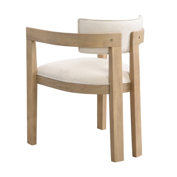 English Elm Christopher Knight Home® - N771P197053H Bouclé Upholstered Dining Chair with Wire-Brushed Rubberwood Frame, Modern Comfort Beige N771P361737A