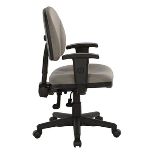 OSP Home Furnishings Sculptured Ergonomic Office Chair with Lumbar Support and Greenguard Certified Cushioned Seat 8180-294