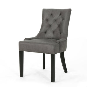 English Elm Christopher Knight Home® - Cheney Dining Chair Set Of 2 - Stylish Slate Microfiber For Modern Comfort & Timeless Elegance 54181.00MFSLAT