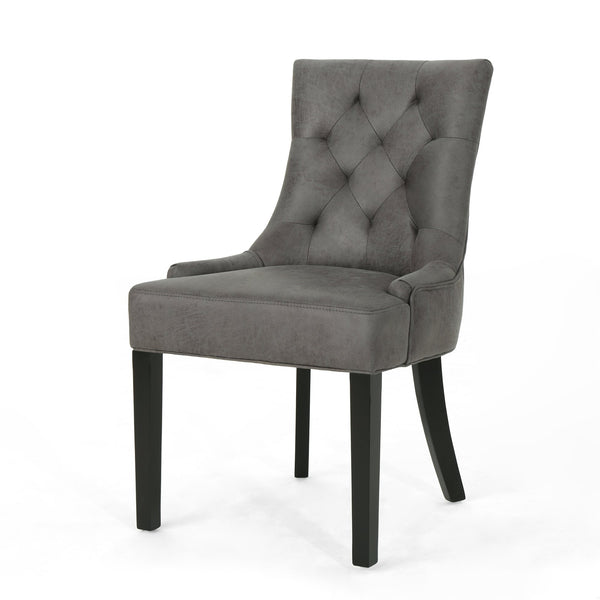 English Elm Christopher Knight Home® - Cheney Dining Chair Set Of 2 - Stylish Slate Microfiber For Modern Comfort & Timeless Elegance 54181.00MFSLAT