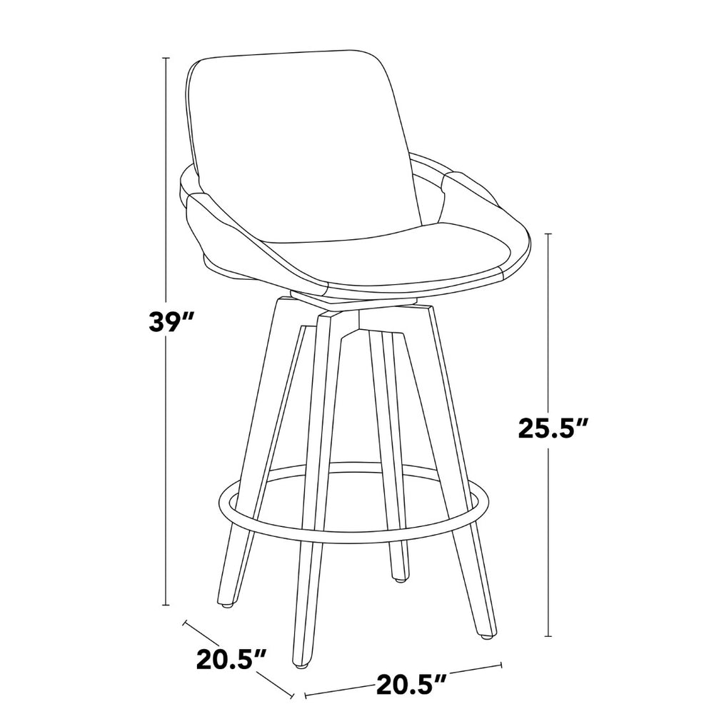 English Elm Dining/accent Chair Solid Wood Tapered Legs Cream Upholstery Mid-century Modern Seating B202P471197