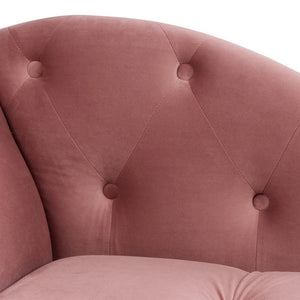 English Elm Samuel Velvet Tufted Chaise Lounge Elegant Roll Arm Reading Nook Accent Chair B2719P238292