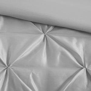 English Elm 7-piece King Tufted Pleated Comforter Set with Shams Bed Skirt Decorative Pillows B035P463170