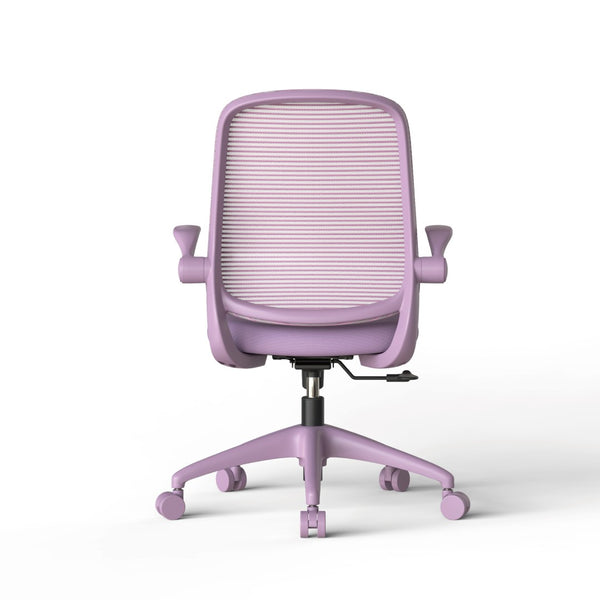 English Elm Ergonomic Mesh Back Task Chair with Flip Armrests High Density Foam Seat 500lb Capacity Purple W5280P464446