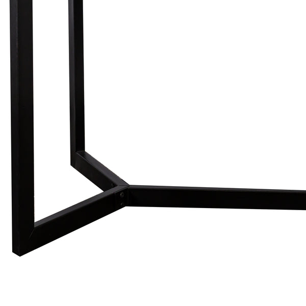 English Elm Modern Black 70.87" Computer Desk with Y-Shape Metal Legs, Spacious 70.9" Desktop for Home Office W331P286651