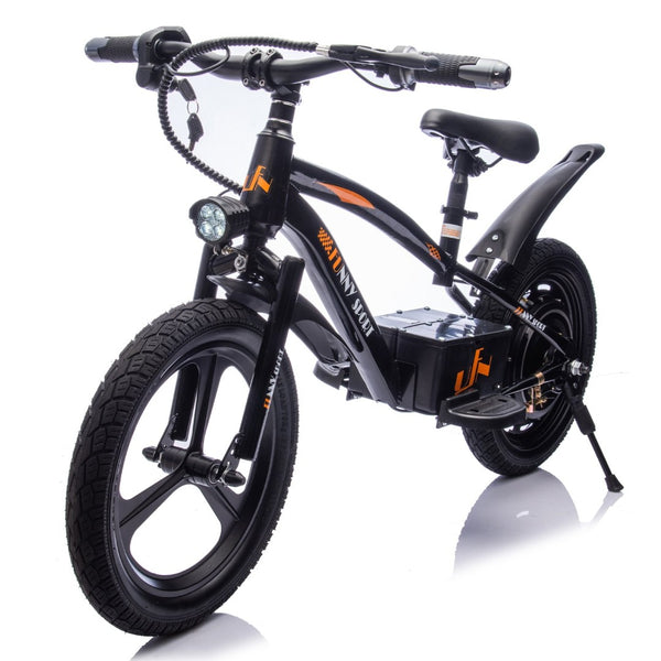 English Elm 24v Kids Electric Dirt Bike 300w Motor 16in Pneumatic Tires Adjustable Seat Ages 5 to 12 Black W1578P335442