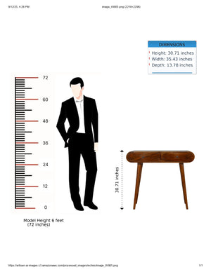 English Elm Solid Wood Chestnut London Console Table with 2 Drawers, Timeless Elegance, Compact 39.4" L Appeal B182P166517