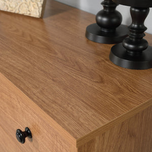 English Elm 4-Drawer Chest - Contemporary Brown Oak-Style Storage Solution For Bedrooms And Living Spaces B356P367872