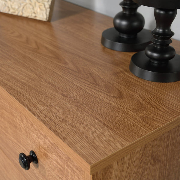 English Elm 4-Drawer Chest - Contemporary Brown Oak-Style Storage Solution For Bedrooms And Living Spaces B356P367872