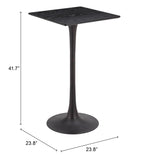 Valleta Bar Table Black 109833 Zuo Modern