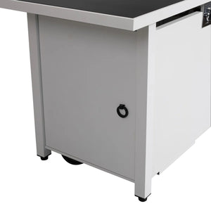 English Elm 43" Metal Rectangular Fire Pit Table — 50,000 BTU Propane Heater, Powder-Coated Steel, Hidden Tank Compartment B120P373114