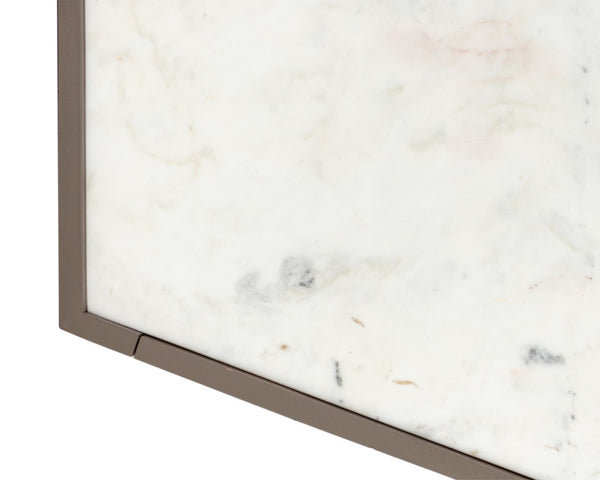 Sunpan SIMMONS Sideboard - Modern Artisanal Storage with Marble Top & Mango Wood for Contemporary Spaces 107344