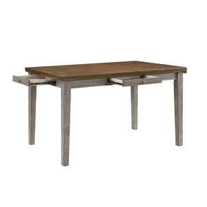 English Elm Traditional Counter Height Dining Table Acacia Veneer 4 Drawer Arts Crafts Kitchen Cherry,Gray B011P482238