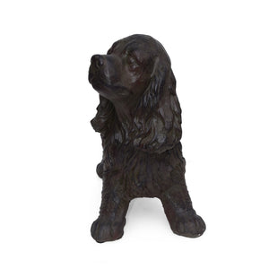 English Elm Christopher Knight Home® - JOSIE Cocker Spaniel Cast Stone Garden Statue, Brown Wash Finish, Weatherproof 14.5"H Accent 65284.00BRN