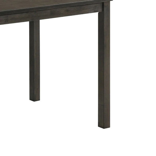 English Elm Muly Solid Wood Rectangular Dining Table Earthy Gray Brown Finish for Casual Rooms B056P417083