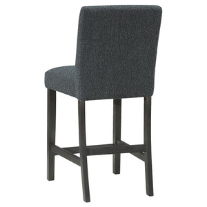 English Elm Murtry Boucle Upholstered Counter Chair Set of 2 – Plush Foam Seats, Textured Fabric, Charcoal Legs, Modern Comfort Black B062P299877