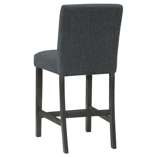 English Elm Murtry Boucle Upholstered Counter Chair Set of 2 – Plush Foam Seats, Textured Fabric, Charcoal Legs, Modern Comfort Black B062P299877