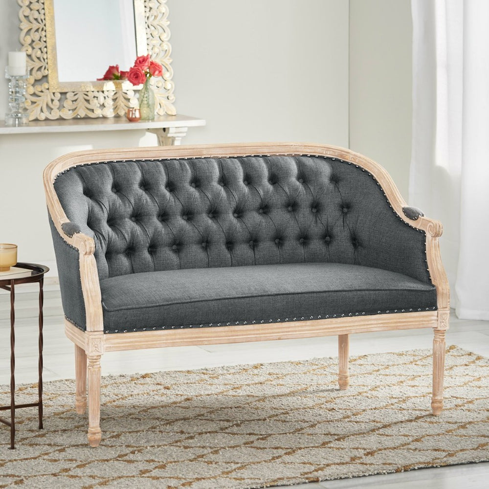 English Elm Chair Chesterfield Loveseat with Tufted Diamond Upholstery Nailhead Trim Birch Frame 60925.00