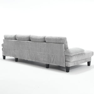 English Elm U-Shaped 4-Seat Sofa With Double Chaise – Luxurious Velvet, Modular Comfort For Your Living Room W2705S00015-GIGA