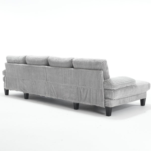 English Elm U-Shaped 4-Seat Sofa With Double Chaise – Luxurious Velvet, Modular Comfort For Your Living Room W2705S00015-GIGA