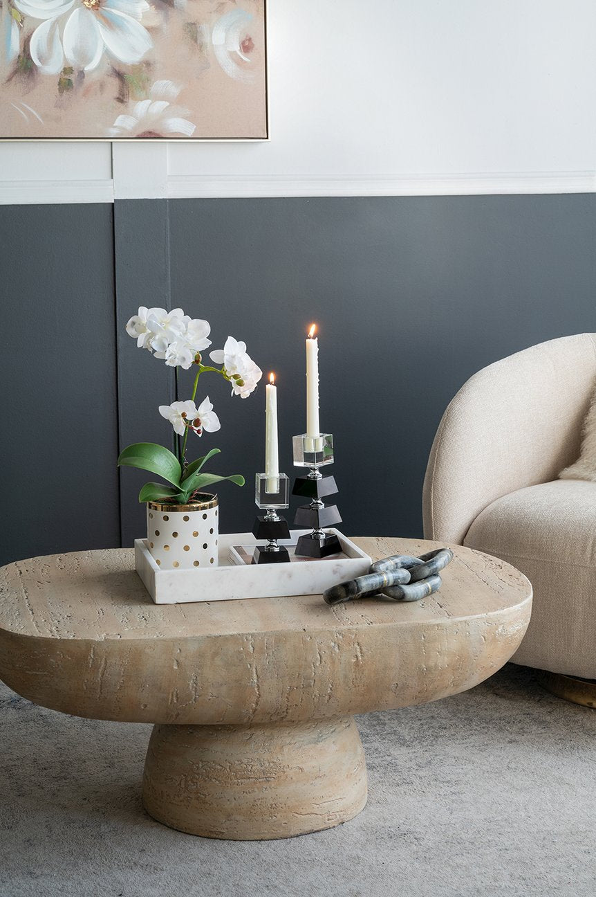 English Elm 2.4X2.4X5.9" Elegant Black And Clear Two-Tiered Square Candle Holder For Modern Home Décor Accents W2078P390744