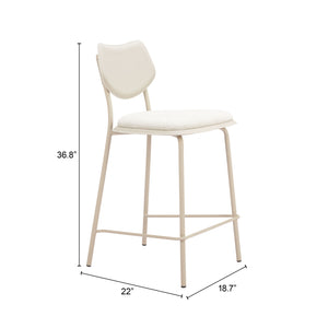 Zuo Modern Zeal Counter Stool Set Of 4 - Stylish Light Gray Design With Durable Materials For Modern Spaces Gray 100% Polyester,Pvc,Plywood,Steel 110865-zuo-modern